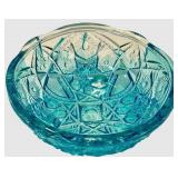 Anchor Hocking & Jeanette Vintage Glass Bowls with Decorative Press Pattern Set of 2