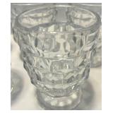 10 Fostoria Glass Goblets - Clear Faceted Glassware Set