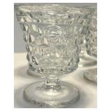 11 - Fostoria Crystal Glass Goblets - Diamond Cut Pattern
