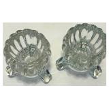 Assorted 12 piece Crystal Diamond-Cut Glassware Collection - Vases, Candle Holder, Bowls, Sugar & Creamer including Fostoria