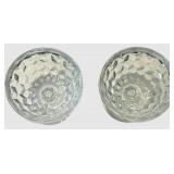 Assorted Crystal Diamond-Cut Glassware Set with Vase, Lidded Compote & Coupe Glasses including Fostoria