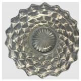 Fostoria Crystal Glass Plates - Starburst Pattern & Scalloped Rim