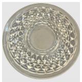 Fostoria Crystal Glass Plates - Starburst Pattern & Scalloped Rim