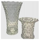 Crystal Cut Glass Vases (Lot of 2)