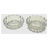Crystal Cut Glassware Set - Compote Dishes & Candlestick Holders including Fostoria American Clear