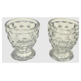 Crystal Cut Glassware Set - Compote Dishes & Candlestick Holders including Fostoria American Clear