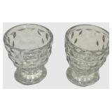 Crystal Cut Glassware Set - Compote Dishes & Candlestick Holders including Fostoria American Clear