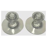 Crystal Cut Glassware Set - Compote Dishes & Candlestick Holders including Fostoria American Clear