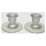 Crystal Cut Glassware Set - Compote Dishes & Candlestick Holders including Fostoria American Clear