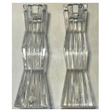 Orrefors SE-38040 Crystal Candlesticks