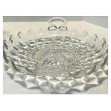 Diamond-Cut Glass Ice Bucket, Serving Dish with Salt & Pepper Shakers