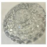 Diamond-Cut Glass Ice Bucket, Serving Dish with Salt & Pepper Shakers