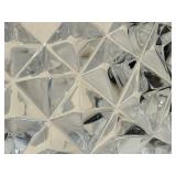 Diamond-Cut Glass Ice Bucket, Serving Dish with Salt & Pepper Shakers