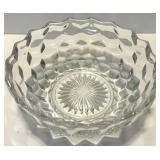 Crystal Glass Diamond-Cut Bowls with Salt & Pepper Shakers and More including Fostoria