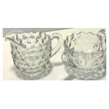 Crystal Glass Diamond-Cut Bowls with Salt & Pepper Shakers and More including Fostoria