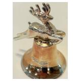 Silver Holiday Bell Set & Ornate Bowl, Angel, Santa & Reindeer Motifs
