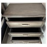 Side Table- Weathered Gray Wood with Silver Bar Pulls - Lots 100, 101. 102 are Matching