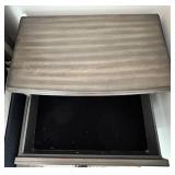 Side Table- Weathered Gray Wood with Silver Bar Pulls - Lots 100, 101. 102 are Matching