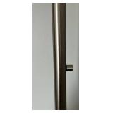 Brushed Nickel Floor Lamp - Frosted Glass Cone Shade