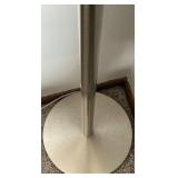 Brushed Nickel Floor Lamp - Frosted Glass Cone Shade