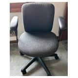 Oak Office Desk with Hutch & File Cabinet - Open Shelves & Drawers, on Casters and Desk Organizers