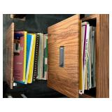 Wooden Filing Cabinet & Vintage Sheet Music Collection