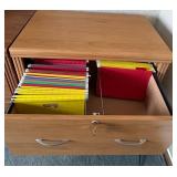 Filing Cabinets Pair - Oak Finish with Locks & Hanging File Rails