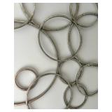 Wall Art - Interlocking Metal Ring Sculpture - Distressed Finish