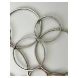 Wall Art - Interlocking Metal Ring Sculpture - Distressed Finish