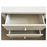 Nightstand - White Painted Wood Bedside Table