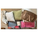 Bedding Set - White Diamond Quilted Comforter & Teal Textured Pillow & Assorted Linens