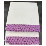 White Linen Pillowcases with Crochet Lace Trim - 3 Pair