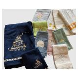 Embroidered Towels Set - Duck & Bunny Motifs with Seashell Embroidery