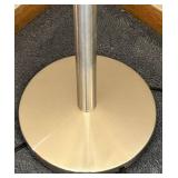 Twin-Head Floor Lamp Set - Satin Nickel Finish - White Bowl Shades (Lot of 2)