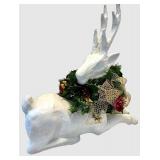 Christmas Decor including Deer,  Lantern & Ornament Display Container
