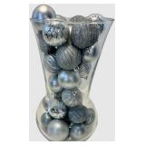 Christmas Decor including Deer,  Lantern & Ornament Display Container