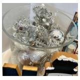 Snowman Decor Set with Plaid Scarves & Teal Glitter Accents and More