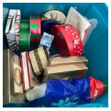 Christmas Decor Lot - Snowman Plush, Decorative Plate & Card Tin Set