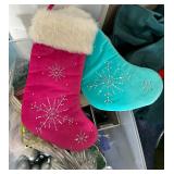 Christmas Decor Lot - Snowman Plush, Decorative Plate & Card Tin Set