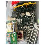 Artificial Christmas Garland with Lights - Green Pine Branches In Plastic Totes