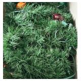 Artificial Christmas Garland with Lights - Green Pine Branches In Plastic Totes
