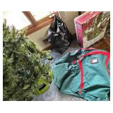 Snow Joe Holiday 360° Rotating Tree Stand with Pre-Lit Artificial Christmas Tree