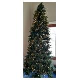 Snow Joe Holiday 360° Rotating Tree Stand with Pre-Lit Artificial Christmas Tree