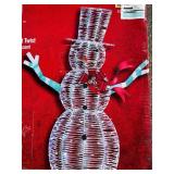 Home Accents Holiday Iridescent Twist LED Snowman Indoor & Outdoor Decoration
