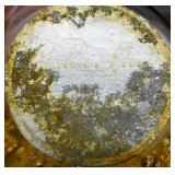 Golden Flow Studios Glass Sculpture with 23 K Gold Flakes