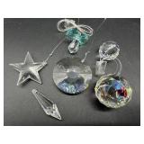 Crystal Hanging Ornaments - Star Teardrop & Orb Crystal Prisms for Suncatchers
