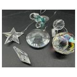 Crystal Hanging Ornaments - Star Teardrop & Orb Crystal Prisms for Suncatchers