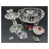 Crystal Lighted Base, Glass Bird Bath and More - For Parts or Repair