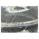 Mats Jonasson Signed Art Glass Hedgehog Sculpture - Textured Clear Glass