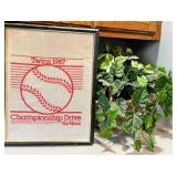Twins 1987 Championship Drive Homer Hanky Framed Print & Plant
